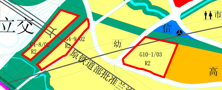 1-1北部新区（花沟片区）及大竹林G标准分区控制性详细规划土地利用规划图